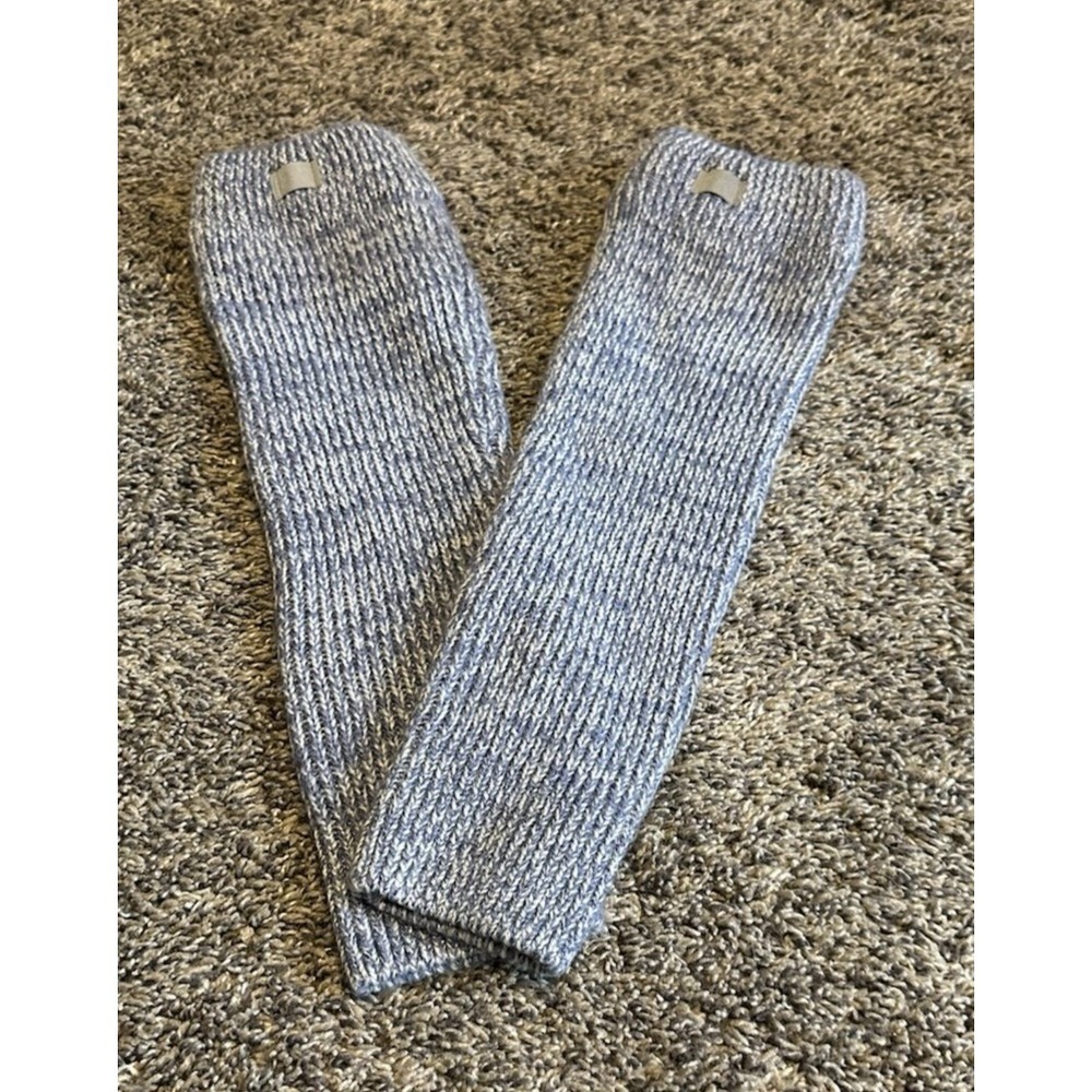 Women's Blue/Gray Knee-High Leg Warmers, One Size, 1 Pair